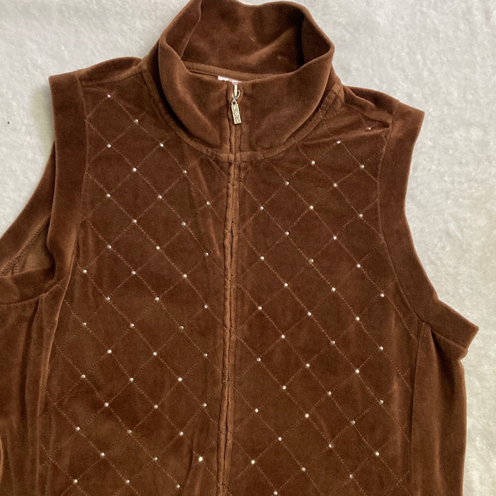 Quacker Factory Brown Vest - Picture 6 of 8